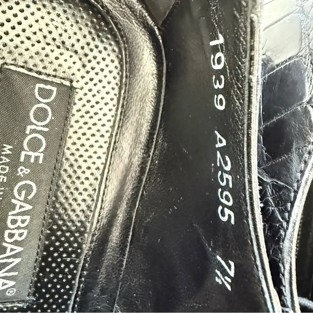 Dolce&Gabbana men crocodile skin oxford shoes size 37,5 EU Authentic Retail4500$
